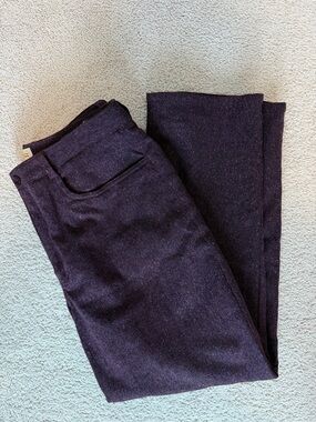 Talbots Plum Wool-Blend Straight-Leg Women's Trousers